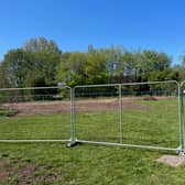The padel courts' development site in Beacon Park.