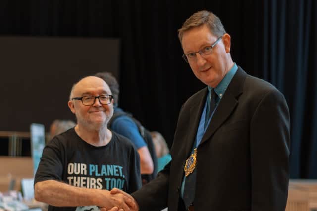Event organiser Ronnie Lee (left) with Kidderminster Mayor, Councillor Doug Hine.