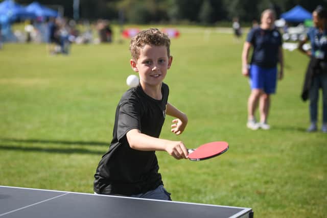 Table tennis is one of the activities on offer at the Community Games in Beacon Park this Saturday.