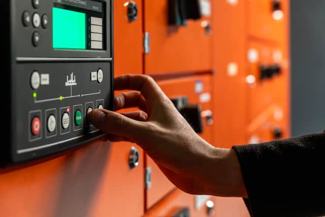 Person at work in a Pulsant data centre