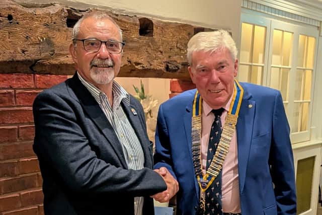 Alan Matkin Hands over the Role of Club President to Colin Sutton