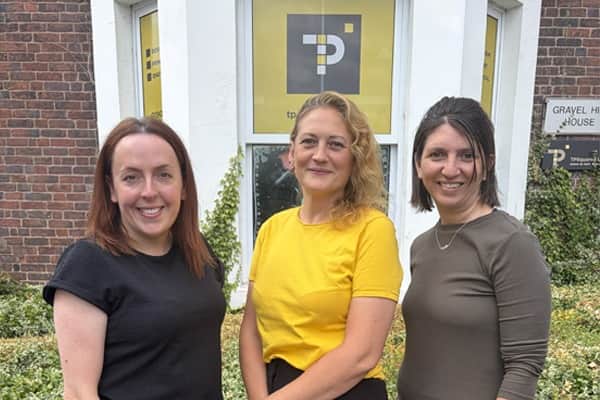 TPSquared Team (left to right): Harriet Leith (Graphic Designer), Carolyn Smith (Founder and Managing Director) and Claire Ash (Senior Graphic Designer)