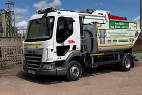 Cannock Chase Council's food waste collection wagon.