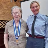 Chairman Chris Ballett with Speaker Sqn Ldr Webb