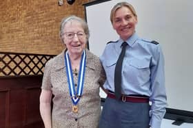 Chairman Chris Ballett with Speaker Sqn Ldr Webb