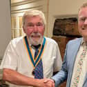 Rotary President Colin Sutton welcomes MP Josh Newbury to the Cannock Club 