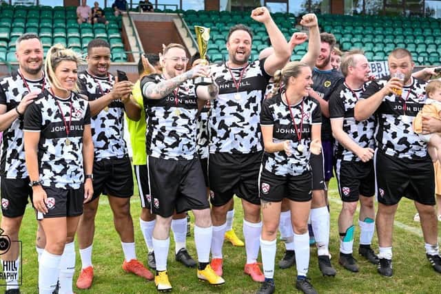 Successful scenes from a previous charity match organised by Meakin