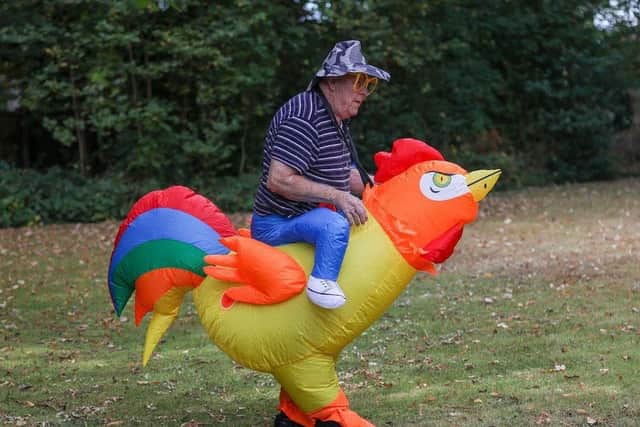 DJ Harold got into the spirit of the day 