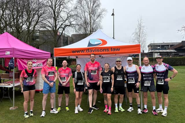 Ready to run - the Davisons Law team pictured at last year's Stafford 10k event in Staffordshire