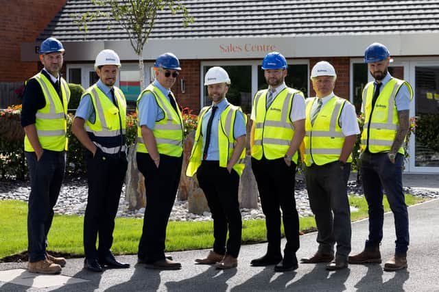 Bellway site managers, from left, Marc Franks, Paul Heath, Darren Nuttall, Sam Watson, Andy Adams, Leigh Larkins, and Ben Taylor have won Pride in the Job Quality Awards for their work at developments across the West Midlands.