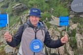 Steve completing his 100th climb up Snowdon
