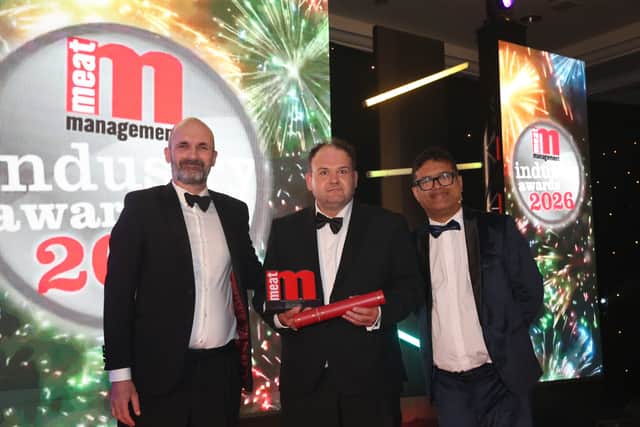 Craig collects his award
