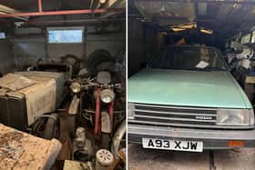 The barn-find vehicles in situ at a Lichfield house clearance