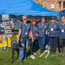 Members of the Home Run Hounds volunteer team, alongside two retired greyhounds, welcomed visitors to the charity's annual dog show at Himley Hall.