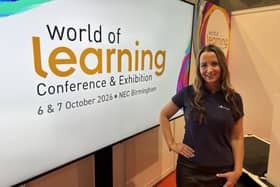 Lernitude co-founder Lindsey Flynn at the World of Learning exhibition
