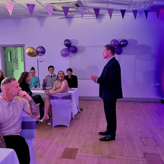 James Sutton kicked off proceedings with his key note speech, focusing on men's mental health