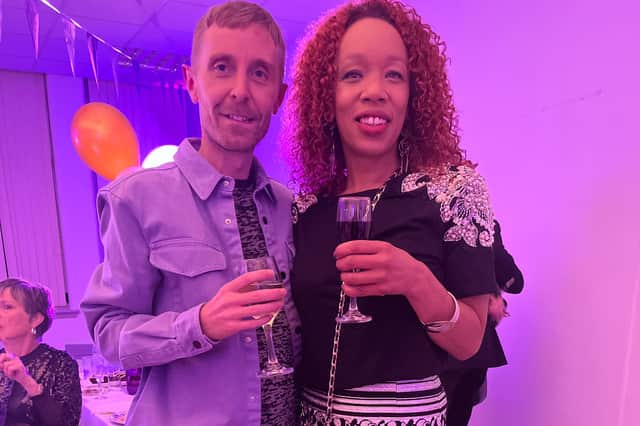Bedazzle Operations Lead, Ben Cole and guest speaker, Claire Hendrickson
