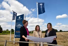 Lioncourt Homes' all-female land team of Laura Stanway, Land and Planning Coordinator (Left), Rachel Cartwright, Land Director (Middle) and Rachael Bibby, Head of Land and Planning (Right).