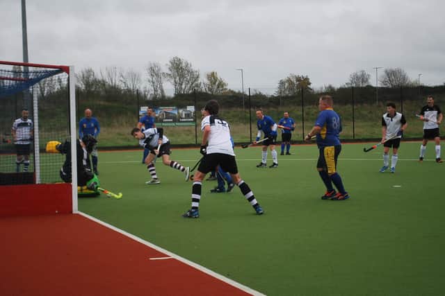 Worcester shoots towards goal.