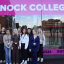 T Level Health students outside Cannock College