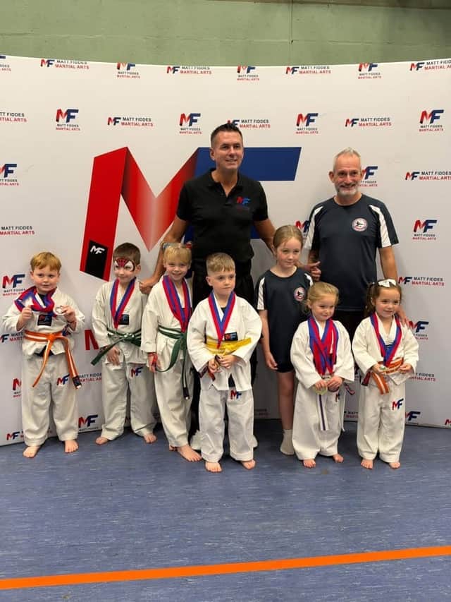 Master Fiddes and Mr Woollard with Team Woollard Mighty Matts