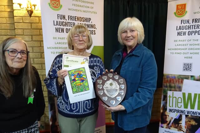 Mavis Ballard, Brocton WI - Craft, Art & Design Shield for artwork in the style of Clarice Cliff