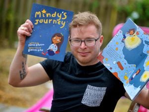 Wolverhampton children's author James Davison with his book 'Mindy's Journey'