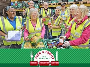 Helping out at The Well in Wolverhampton are, from left: Yvonne Ramsey, Gary Price, Tina Woodhouse, Mike King, Carol Bradley, Jose Aguilar, Sheila Pickrell and Kay Stokes