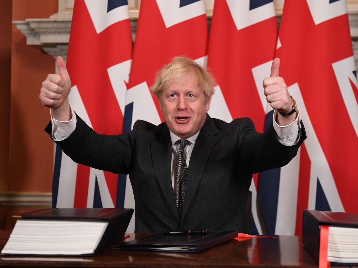 Prime Minister Boris Johnson after signing the EU-UK Trade and Cooperation Agreement at 10 Downing Street
