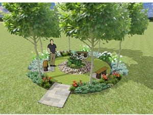 A sketch of the council's planned Covid memorial gardens which will be placed in each constituency. Photo: Birmingham City Council. 