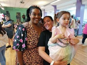 Alison Hammond with Becky and Piper  