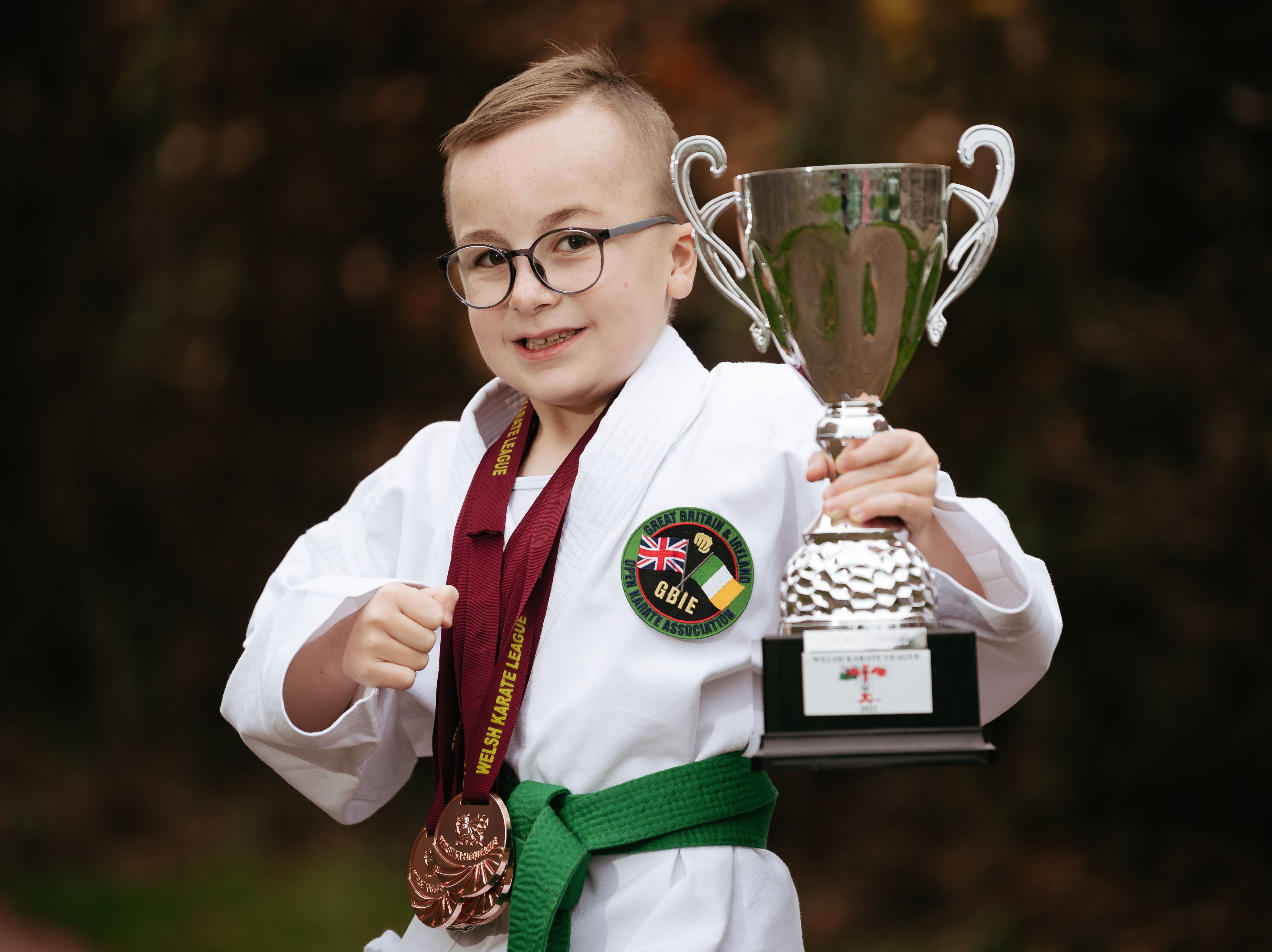 Eight-year-old karate kid Albie destined for glory
