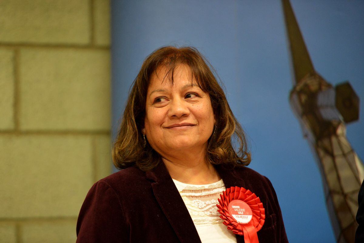 A smile from Valerie Vaz, who stays as the only Labour MP in Walsall