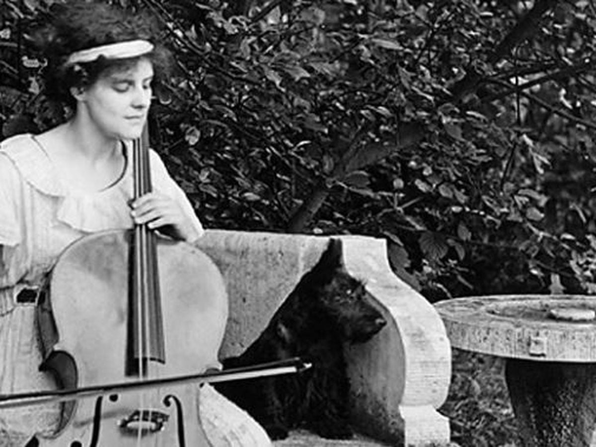 Beatrice Harrison with her cello. Photo: BBC