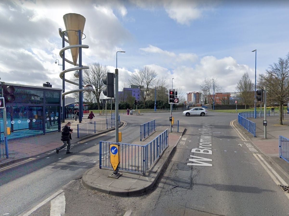 The man was hit on the pedestrian crossing at St Michael Street West in West Bromwich. Photo: Google Street Map