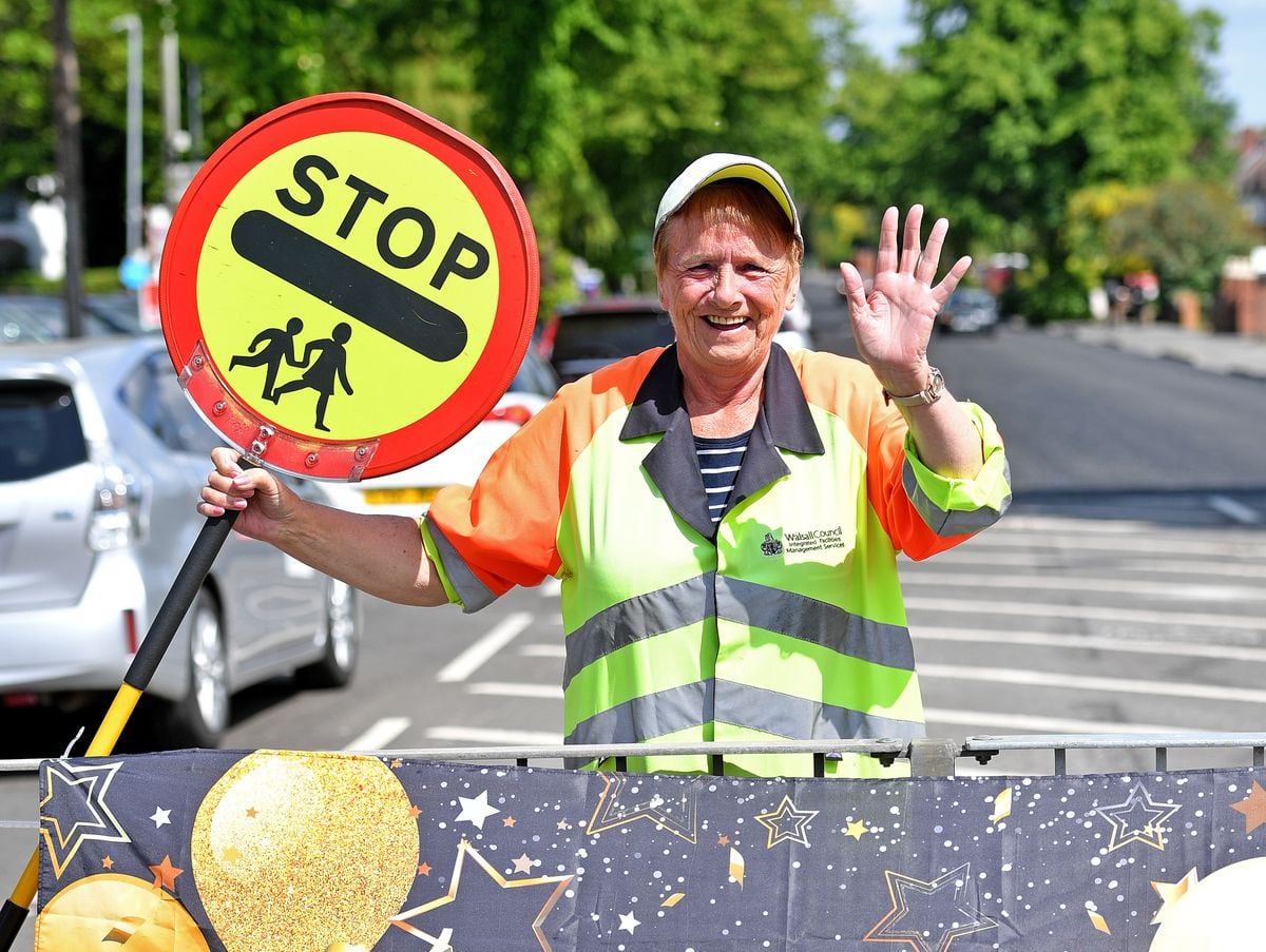 Christine Cattell, who is retiring as a Walsall lollipop lady after 29 years..