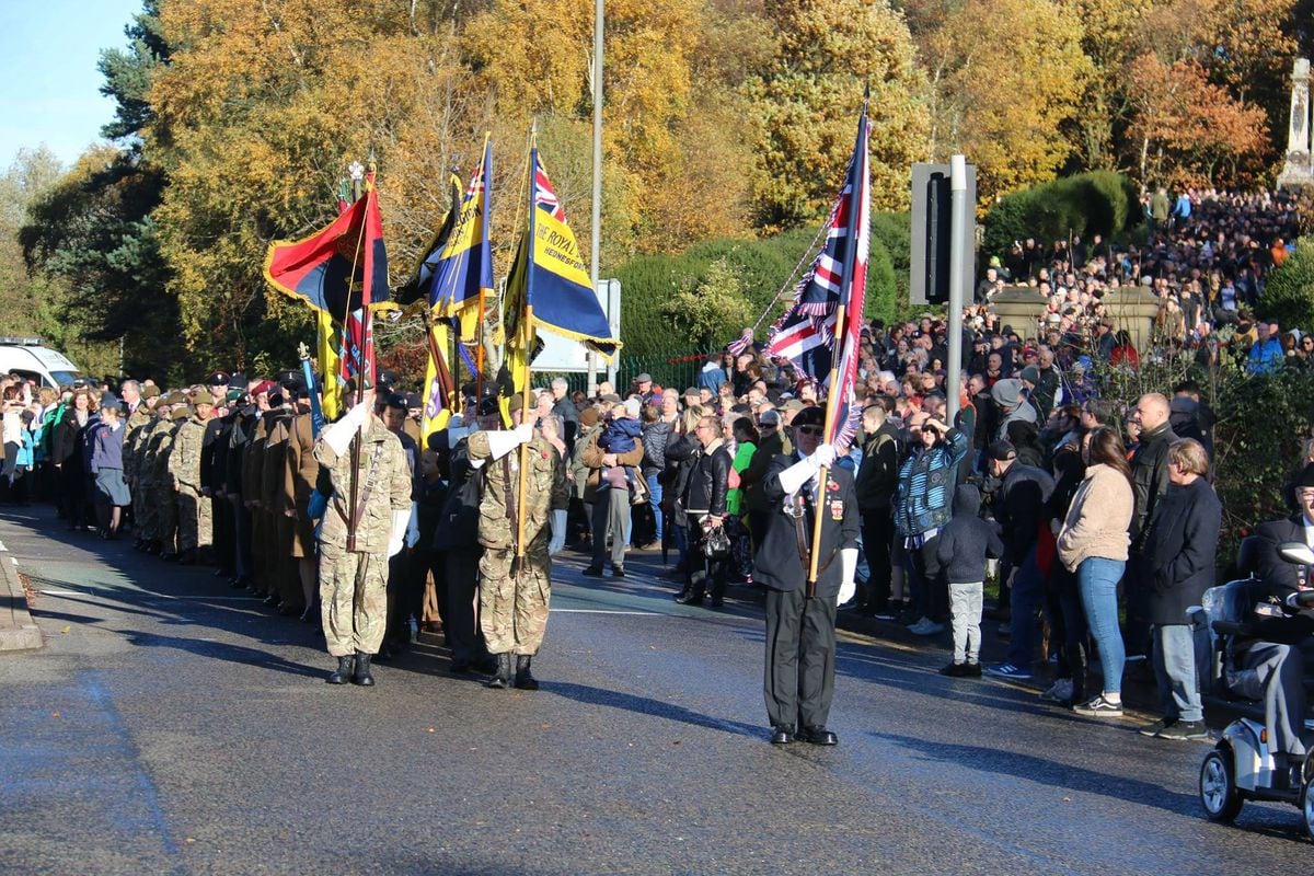 The parade in Hednesford. Credit: Sue Childs