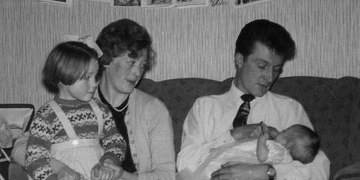 Jayne when she was a little girl with her mum, dad and brother in 1963