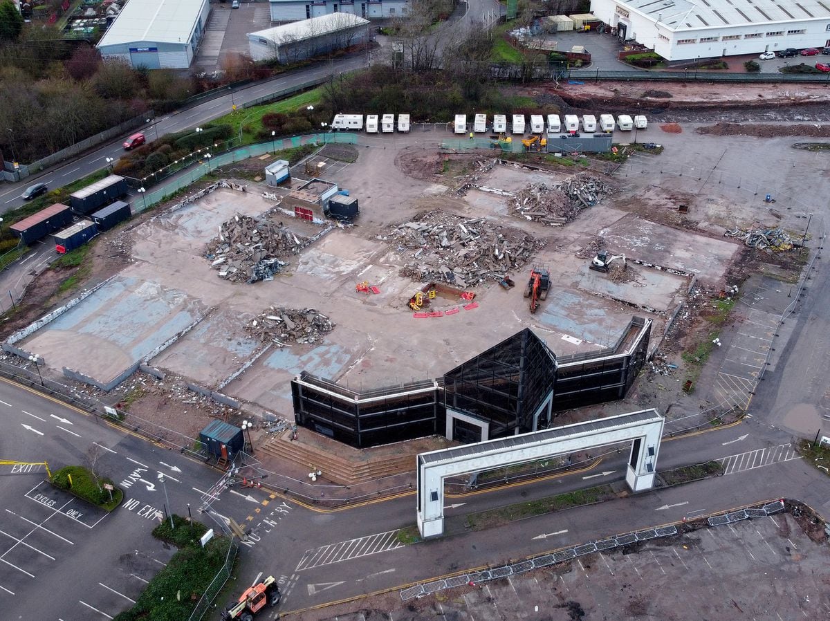 The former Showcase cinema site in Walsall where a car supermarket is being built