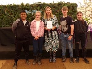 Stourport High School gardeners with teacher Lucy Cooper (from left) Harvey-James Gibson, Lola Dyoss, William Woodman and Georgia Woodhouse
