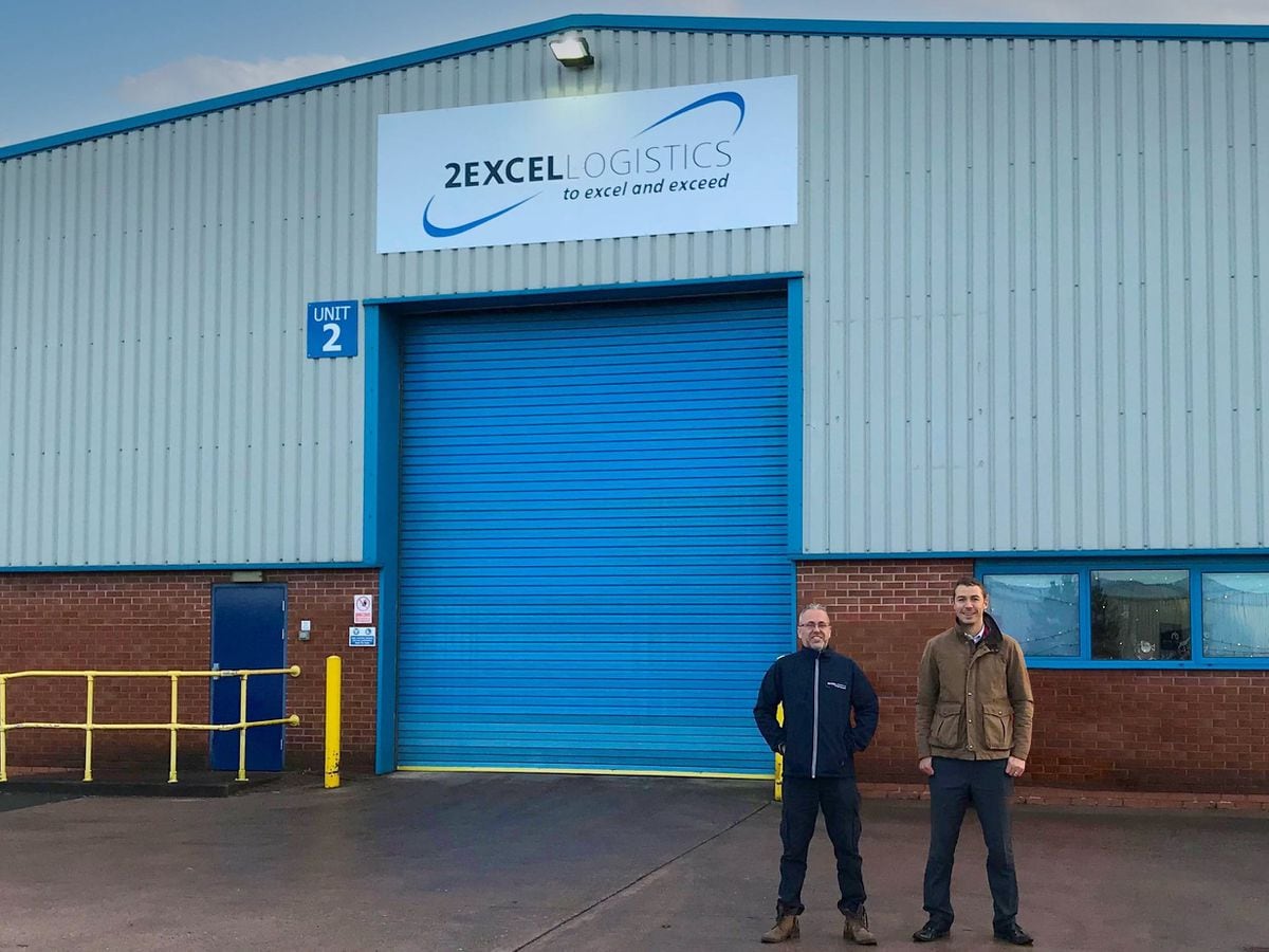 John Edwards, of 2Excel Logistics, and Nick Bryson, of LCP, at the new Burntwood Business Park base