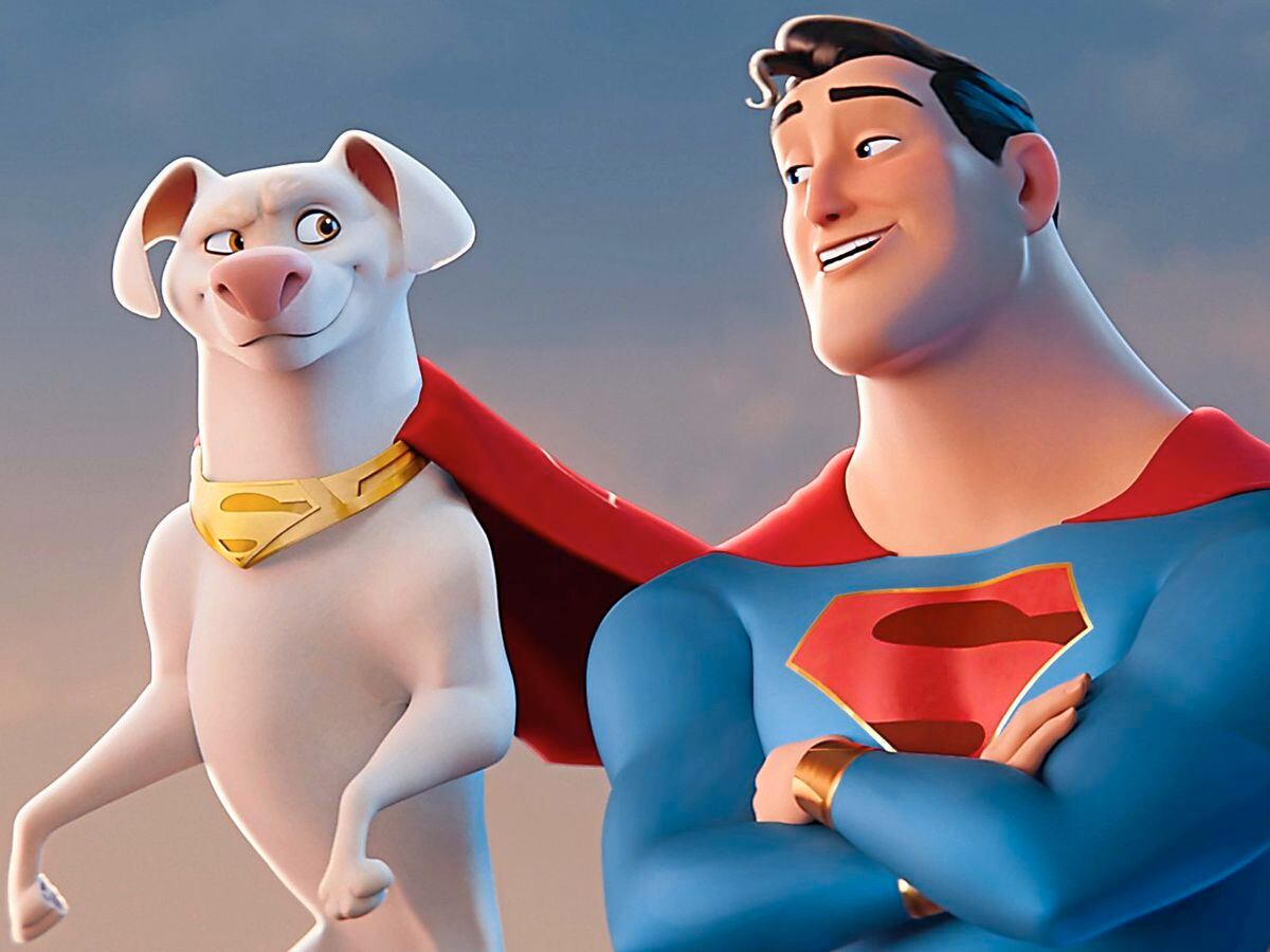 Dwayne Johnson and John Krasinski lend their vocal talents to the roles of Krypto and Superman in new animated film DC League Of Super-Pets