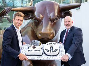 Marking the 20th anniversary of The Bullring are  Hammerson asset director Toby Tate and Bullring general manager Dan Murphy
