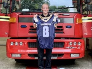 Trainee firefighter and American Football player Harley 