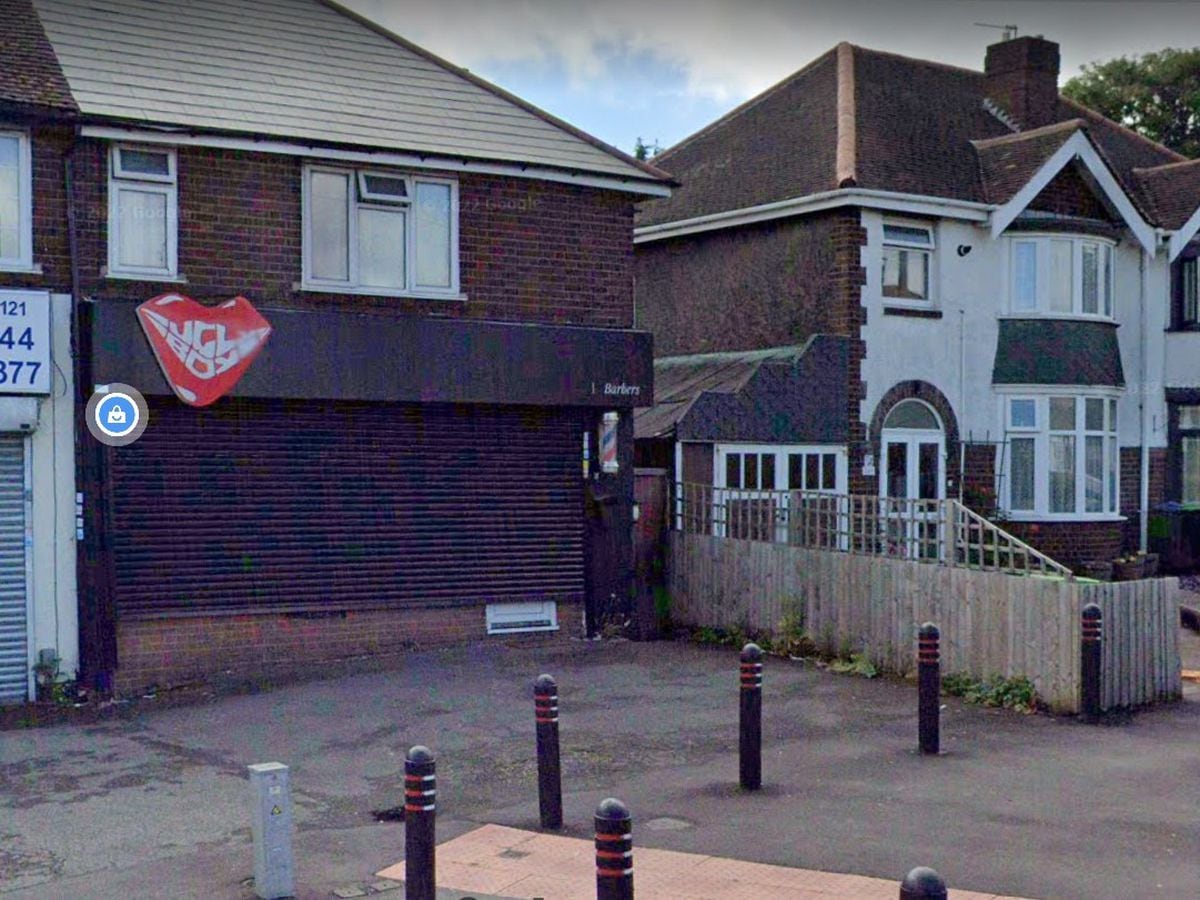 The incident occurred outside Uglyboy Barbers in Oldbury. Photo: Google Street Map