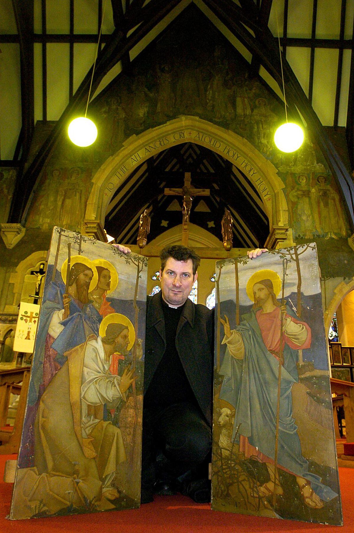 The Reverend Colin Tel at Rushall Parish Church who has launched a major fundraising campaign to restore all of the historic murals