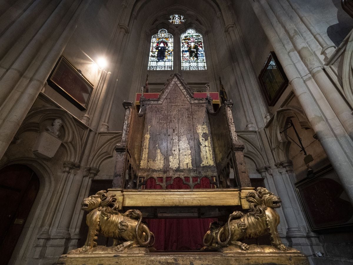 The coronation chair at Westminster Abbey