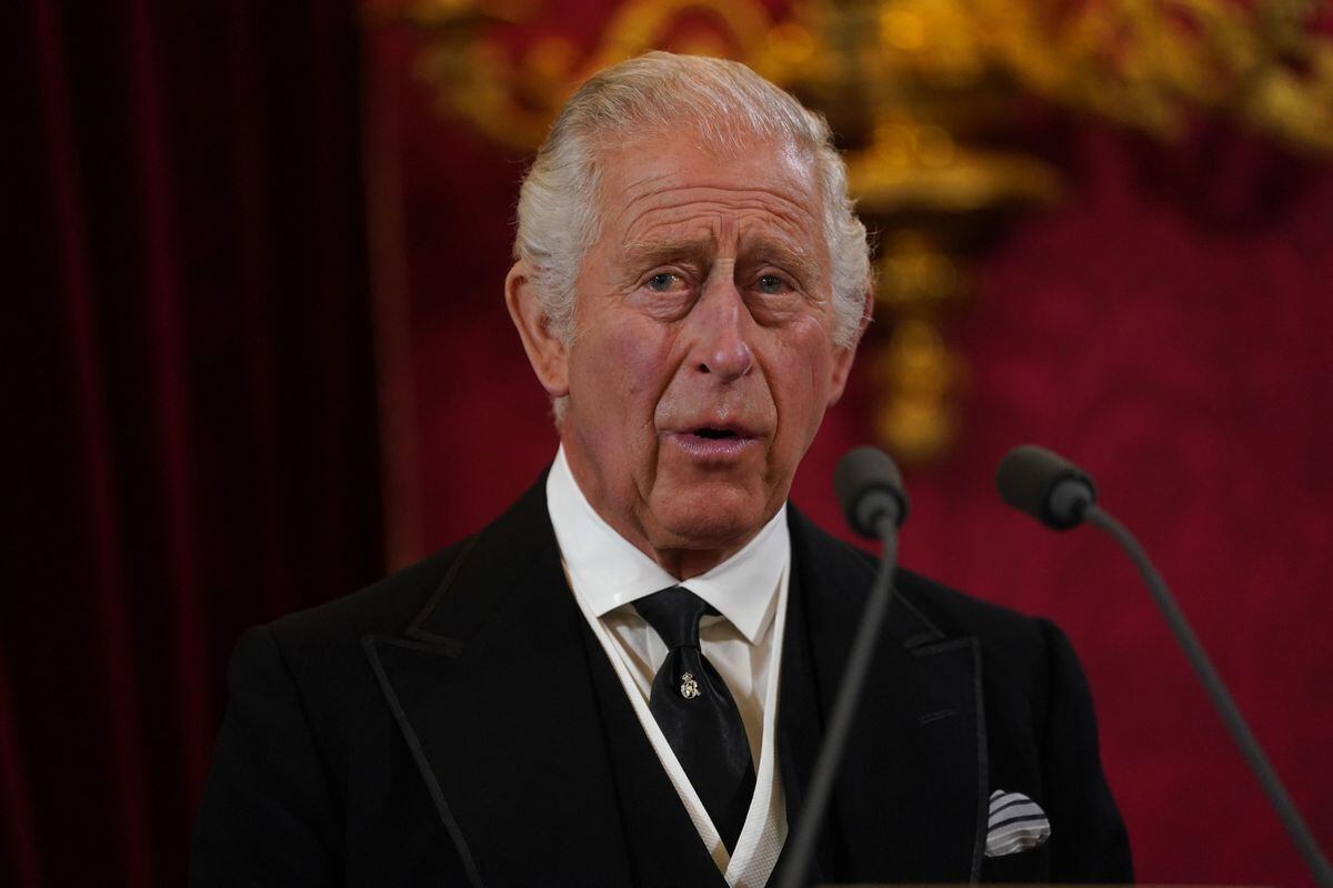 Charles was formally announced as King as the ceremony. Photo: Victoria Jones/PA Wire