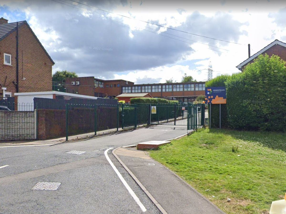 The pupils were left inside Perryfields Academy during the incident. Photo: Google Street Map