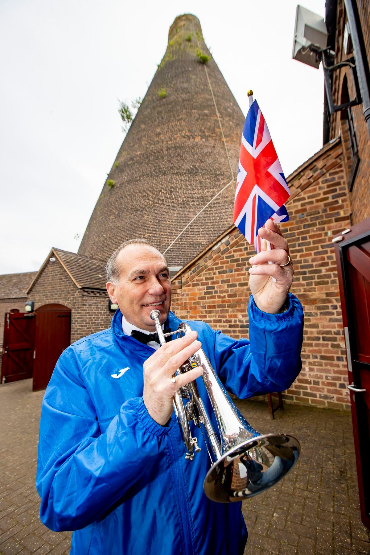 The Red House Glass Cone in Stourbridge has been celebrating the Queen's Jubilee with Black Country Brass. Pictured Keith Hedges, Principal Cornet with Black Country Brass.
